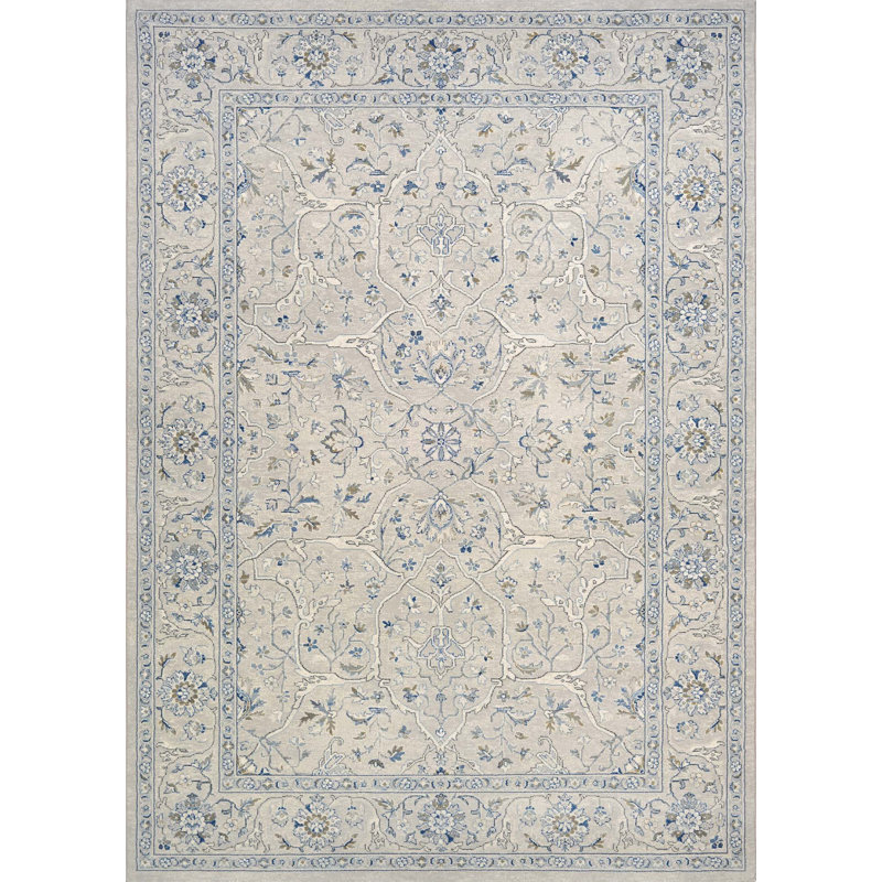 Lark Manor Johnston Floral Gray Area Rug & Reviews Wayfair